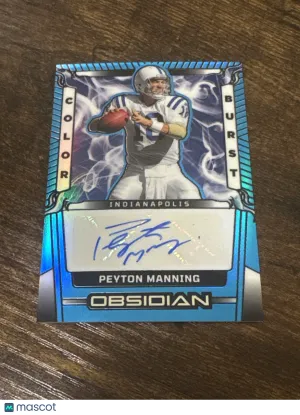 2026 Panini Obsidian Color Burst Peyton Manning #CB-PMG Blue /49