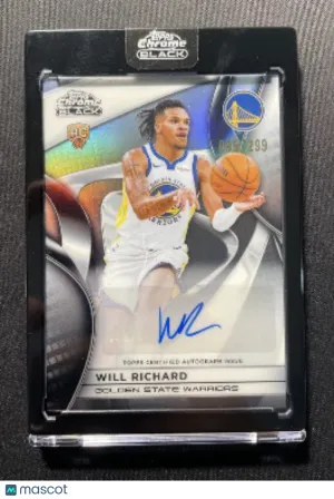 Will Richard 2026 Topps Chrome Black Rookie Auto #RAWRI-Refractor 95/299