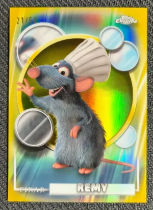 2026 TOPPS CHROME DISNEY REMY GOLD REFRACTOR 21/50 RATATOUILLE #47