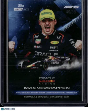 2023 Topps Lights Out Max Verstappen 40/99 Red Bull Racing