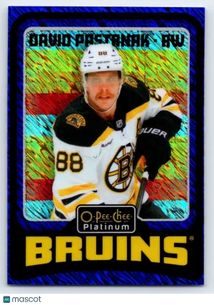 2025 Upper Deck O-Pee-Chee Platinum David Pastrnak Blue Luster 097 / 100