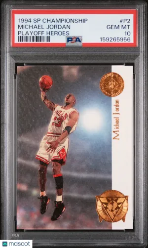 1994 SP Championship Playoff Heroes Michael Jordan #P2 PSA 10 Chicago Bulls