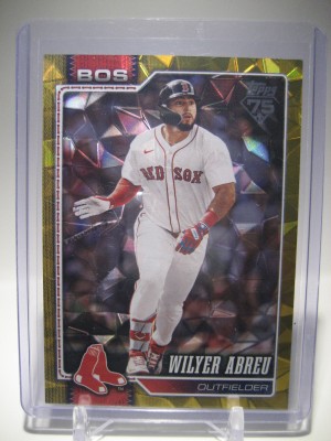 2026 Topps Series 2 Gold Diamante Foil 22/50 Wilyer Abreu #677 Boston Red Sox