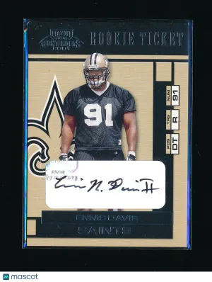 2001 Playoff Contenders Ennis Davis #127 Playoff Ticket Rookie
