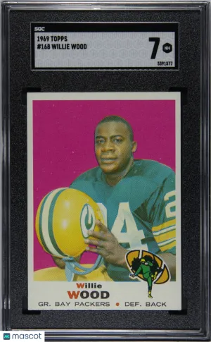 1969 Topps Willie Wood #168 SGC 7