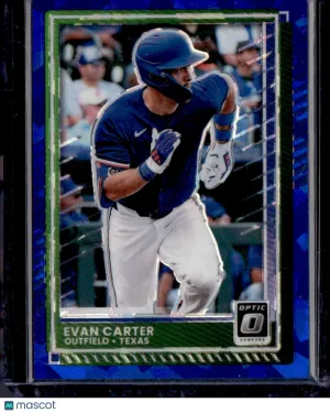 2025 Panini Donruss Optic Prizm Evan Carter #77 Blue Velocity /15