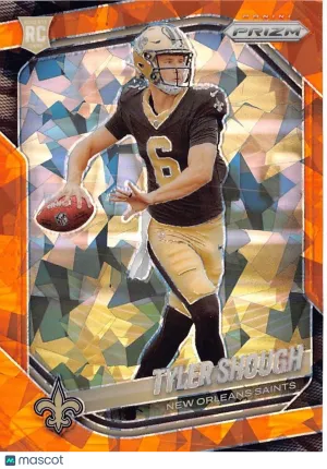 2025 Panini Prizm Football Tyler Shough Orange Ice Rookie RC #327 New Orleans Saints