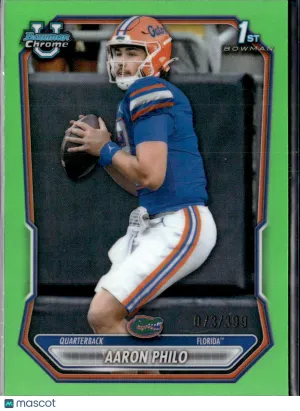 2026 Bowman Chrome University Aaron Philo #BCP-55 Green Refractor /399 1st Bowman
