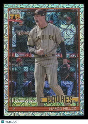 Mason Miller 2026 Topps Chrome 75th Anniversary 1991 Chrome Silver Pack Mojo #U91C-66 San Diego Padres