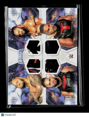 2025 Topps Exalted WWE Solo Sikoa Tonga Loa Jacob Fatu Tama Tonga #QR-SFTL Quad Relic Memorabilia