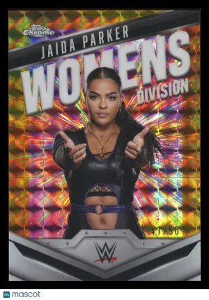 Jaida Parker 2025 Topps Chrome #WD-JAI Gold Geometric Refractor 41/50 NXT