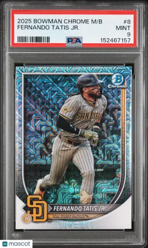 2025 Bowman Chrome Mega Box Fernando Tatis JR. #8 PSA 9 front