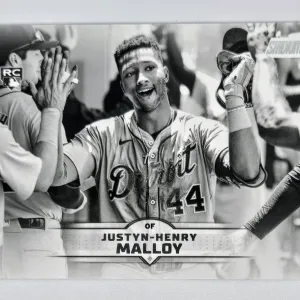 Justyn-Henry Malloy - 2025 Topps Stadium Club Black & White #64 (RC) Tigers