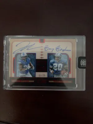 2024 Panini One Jahmyr Gibbs Barry Sanders Plus One Dual Auto 1/25