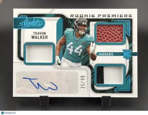 2022 Panini Absolute Football Travon Walker #225 Rookie Premiere Materials /99 RC