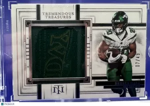 2023 Panini National Treasures Tremendous Treasures Breece Hall 07/49 New York Jets