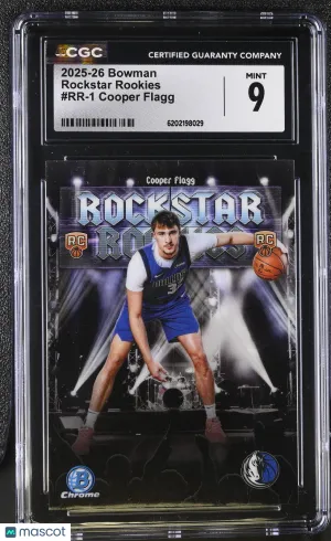 2025-26 Bowman Cooper Flagg Rookie Rockstar Rookies #RR-1 CGC 9 Dallas Mavericks
