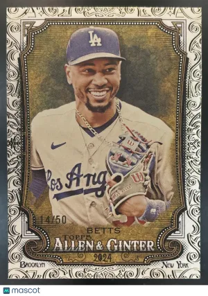 Allen & Ginter Mookie Betts Base Gold Foil Filagree #94 Los Angeles Dodgers