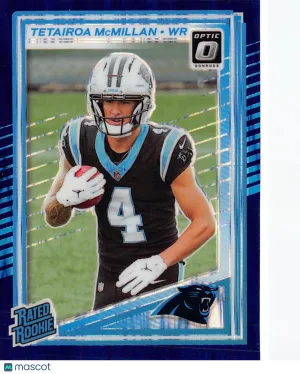 2025 Panini Donruss Optic Tetairoa McMillan Purple Shock Rookie #209 Carolina Panthers