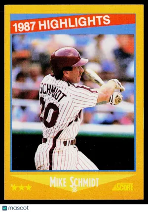 1988 Score Mike Schmidt #657