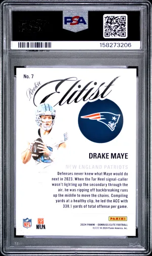 2024 Panini Donruss Elite Rookie Elitist Drake Maye #7 back