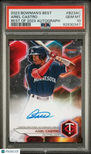 2023 Bowman's Best Best Of 2023 Auto Ariel Castro Pop 6 PSA 10