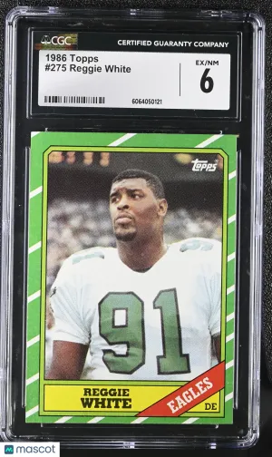 1986 Topps Reggie White Rookie #275 CGC 6 Philadelphia Eagles