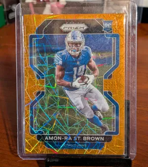 2021 Panini Prizm Orange Velocity Amon-Ra St Brown RC