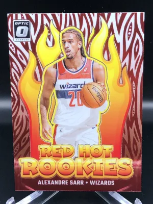 2024-25 Panini Donruss Optic No.2 Red Hot Rookies Alexandre Sarr Rookie Card