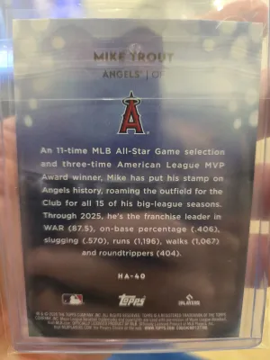 2026 Topps Mike Trout Home Field Advantage back
