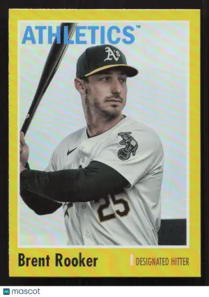 2024 Topps Archives Brent Rooker #132 Yellow Foil