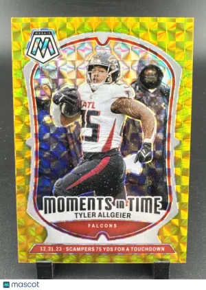 2024 Panini Mosaic Tyler Allgeier #22 Gold Mosaic Prizm / Parallel/Variety Insert