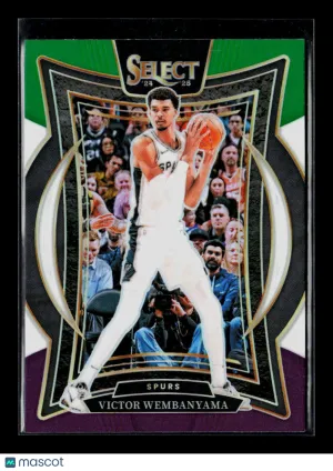 2025 Panini Select Victor Wembanyama #9 Green Purple