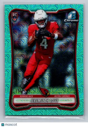2026 Bowman Mega Jeremiyah Love #BCV-143 Aqua Rookie 166/199 Arizona Cardinals