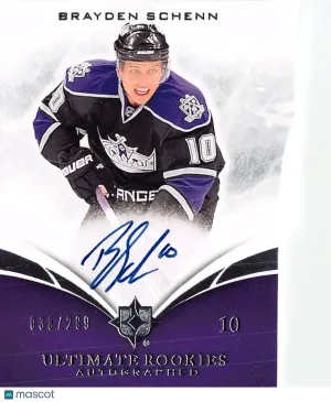 2011 Upper Deck Ultimate Collection Ultimate Rookies Autographed Brayden Schenn /299 #116 Los Angeles Kings