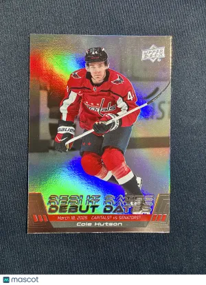 2026-27 Upper Deck Series 1 Cole Hutson #DD-7 Debut Dates Rookie