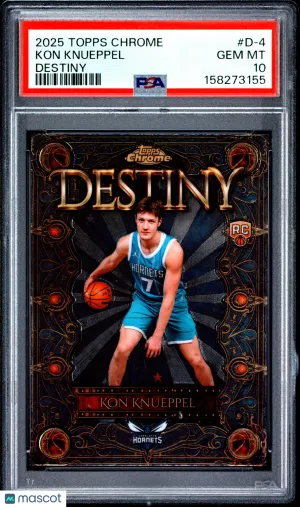 2025 Topps Chrome Destiny Kon Knueppel #D-4 front