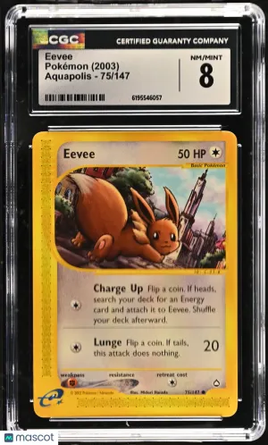 Eevee 2003 Pokemon Aquapolis CGC 8 #75/147