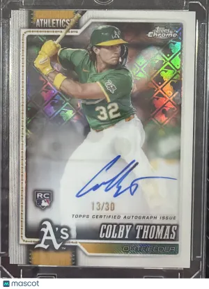 2026 Topps Chrome Colby Thomas #RA-CT Logofractor /30 RC