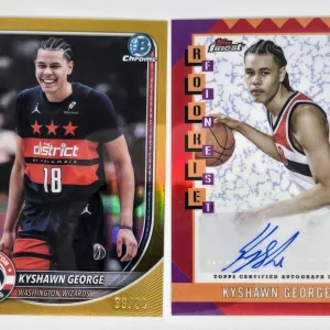 Kyshawn George - '25 Topps Bowman Chrome Gold /50 #BCV-177 & Finest Auto Red /5 #RFA-KG