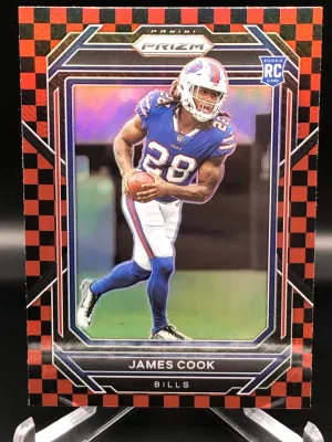 2022 Panini Prizm No.319 Red/black Checker Board James Cook Rookie Card