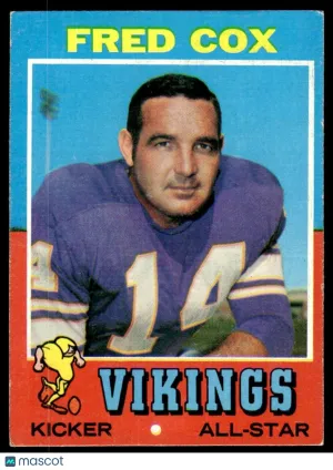 1971 Football Fred Cox #96