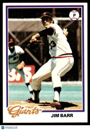 1978 Baseball Card Jim Barr #62