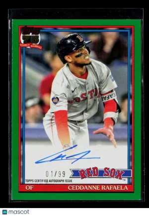 2026 Topps Baseball Ceddanne Rafaela #91A-RAF Green 01/99 Auto