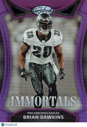2025 Panini Certified Brian Dawkins Purple /299 #IM-BDS Philadelphia Eagles