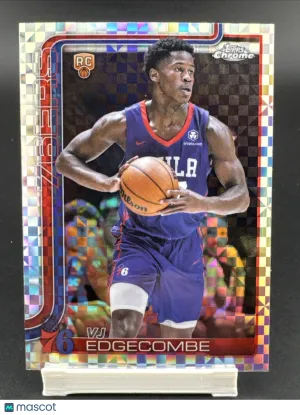 2025-26 Topps Chrome Vj Edgecombe #253 X-Fractor Parallel/Variety Rookie Base Set