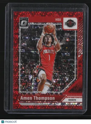 Amen Thompson 2025 Panini Donruss Optic #169-Red Fast Break Prizm /75