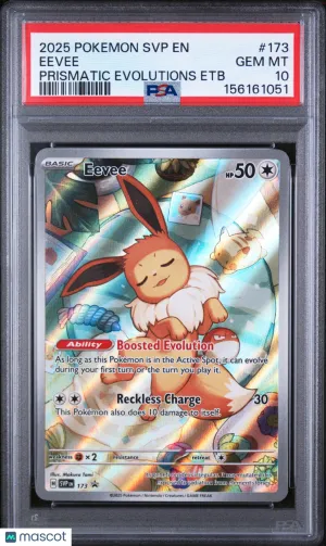 2025 Pokemon SVP EN-Scarlet & Violet Black Star Promos Eevee #173 Prismatic Evolutions Etb PSA 10