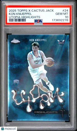 2025 Topps Chrome X Cactus Jack Utopia Highlights Kon Knueppel #24 PSA 10