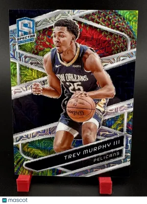 2023-24 Panini Spectra Trey Murphy III #35 International Red & Yellow Prizm /25 Parallel/Variety Base Set